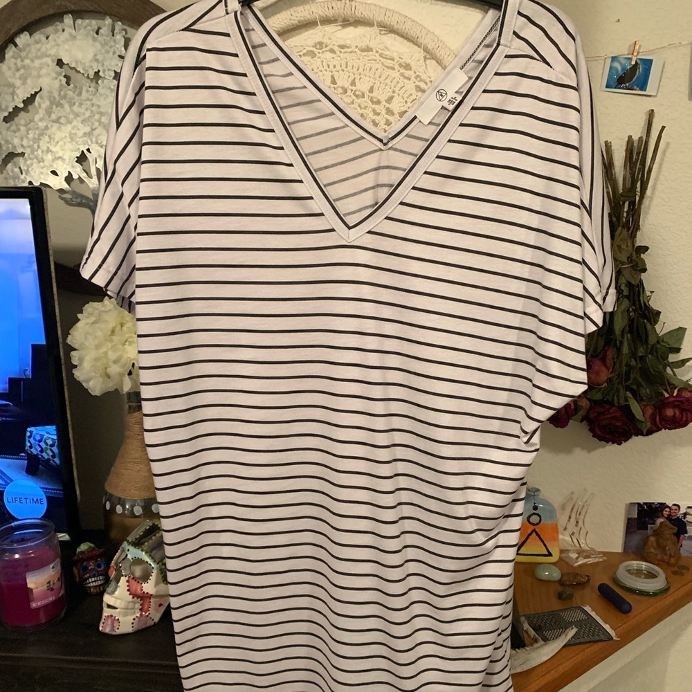Stripped T-shirt dress